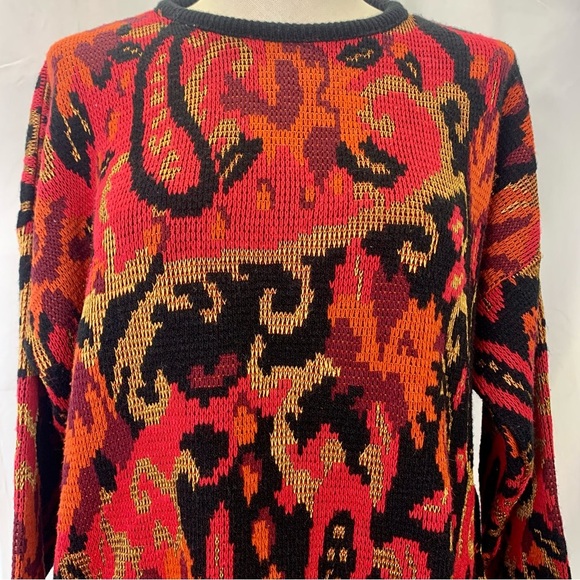 Vintage Vibrant Patterned Sweater - Picture 2 of 9